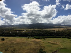 Hard to complain about this view from our hotel in Hawaii